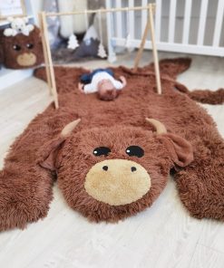 Thảm Bò Highland Thủ Công - Thảm Lót Phòng Nursery Cho Bé