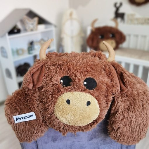 highland cow nursery rug plush farm animal baby decor ideal new baby gift customizable rug size 91 1