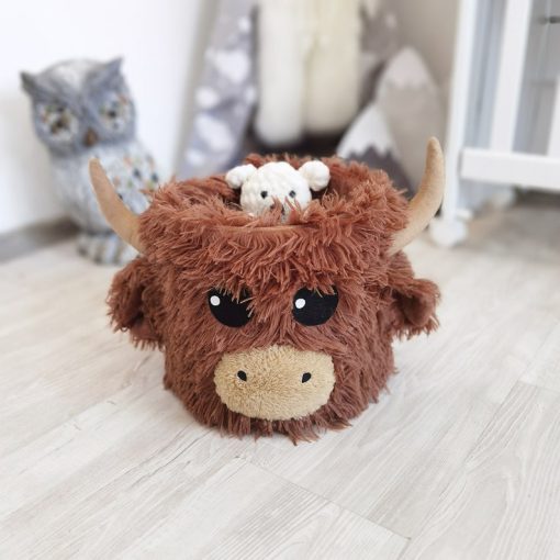 highland cow nursery rug plush farm animal baby decor ideal new baby gift customizable rug size 96 1