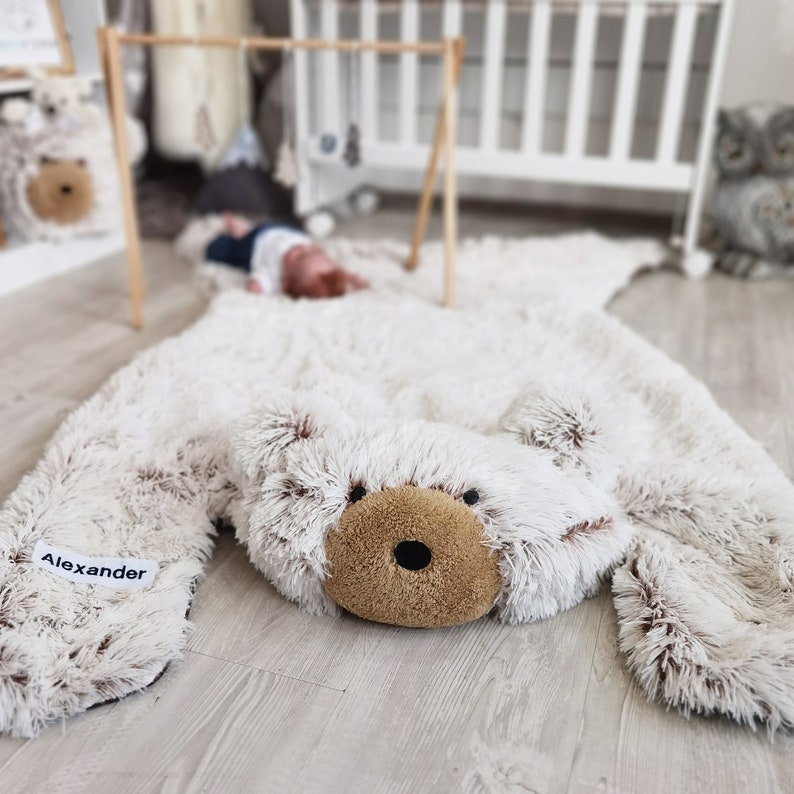 Thảm Gấu Thủ Công Cá Nhân Hóa - Thảm Lót Phòng Nursery Cho Bé