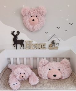 tham gau hong thu cong tham lot phong nursery cho be gai 145 1