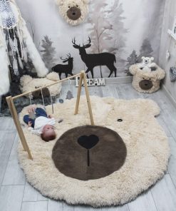 Thamboa Thảm Chơi Hình Gấu Rừng Cá Nhân Hóa Cho Phòng Bé 114 cm