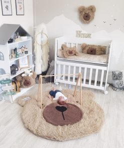 Thamboa Thảm Gấu Ngộ Nghĩnh Mềm Mại - Trang Trí Phòng Bé - Chất Liệu Minky Cao Cấp