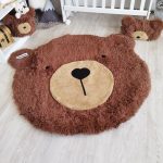 Thamboa Thảm Trải Sàn Gấu Nâu Minky Cao Cấp - Dành Cho Bé Yêu, Thiết Kế Dễ Thương