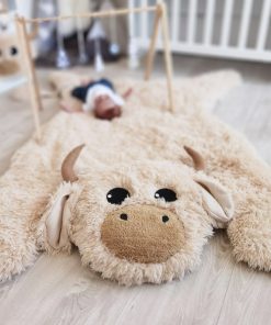 Thamboa Thảm Hình Bò Scotland Minky Be - Mềm Mại, An Toàn, Thiết Kế Độc Đáo