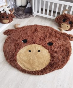 Thamboa Thảm Chơi Cho Bé Hình Bò Sữa Minky Cao Cấp