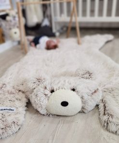 Thamboa Thảm Chơi Hình Gấu Lông Kem Cá Nhân Hóa 147x122cm