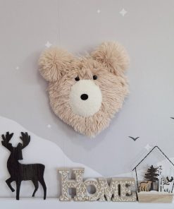 Thamboa Gấu Nhồi Bông Treo Tường Trang Trí Phòng Bé Phong Cách Woodland