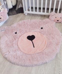 Thamboa Thảm Chơi Gấu Hồng Tròn Cá Nhân Hóa 114 cm