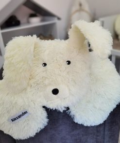 Thamboa Thảm Lót Sàn Lông Xù Hình Thỏ Nhồi Bông Trắng, Trang Trí Phòng Bé, Có Cá Nhân Hóa