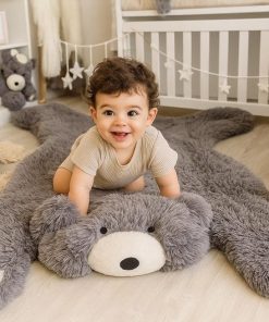 Thamboa Thảm Trải Gấu Teddy Bé Yêu - Thảm Trẻ Em Handmade Cao Cấp, Mềm Mại