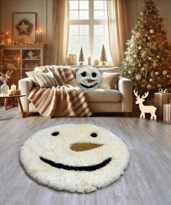 snowman rug for kids room shaggy minky snowman face carpet winter nursery decor personalized christmas playroom mat 1374