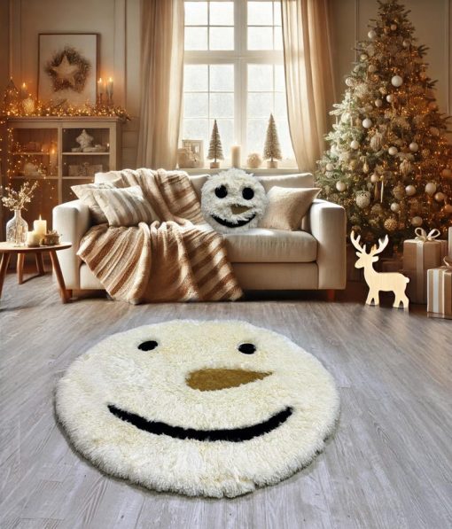 snowman rug for kids room shaggy minky snowman face carpet winter nursery decor personalized christmas playroom mat 1374