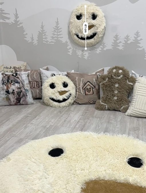 snowman rug for kids room shaggy minky snowman face carpet winter nursery decor personalized christmas playroom mat 1378