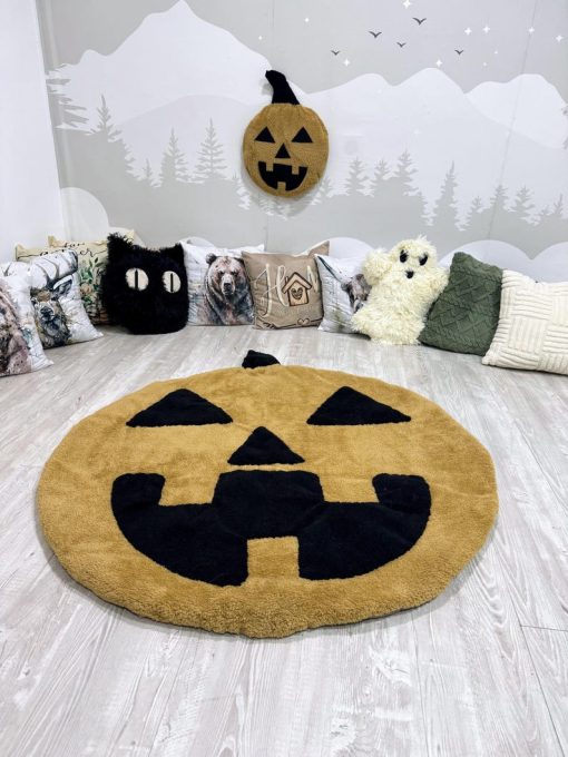 thamboa tham lot san long xu hinh bi ngo halloween trang tri phong be jack o lantern 1414