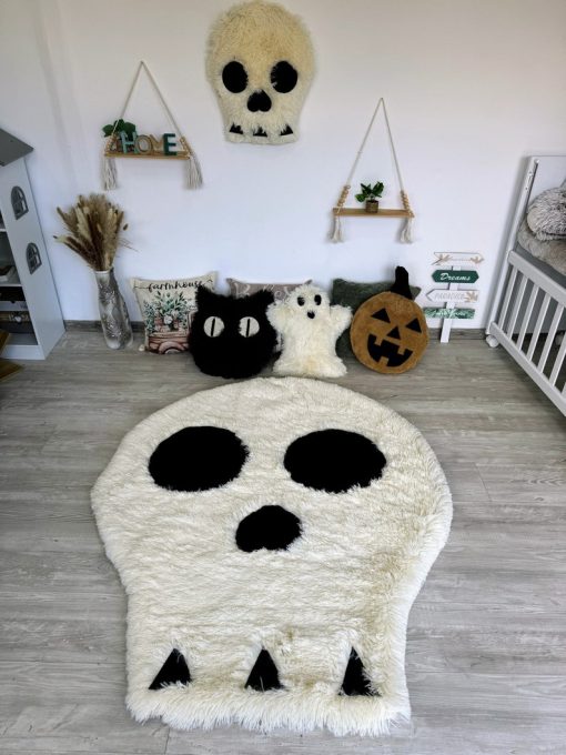 thamboa tham lot san long xu hinh dau lau mau trang trang tri phong be halloween 1425
