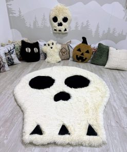 thamboa tham lot san long xu hinh dau lau mau trang trang tri phong be halloween 1431